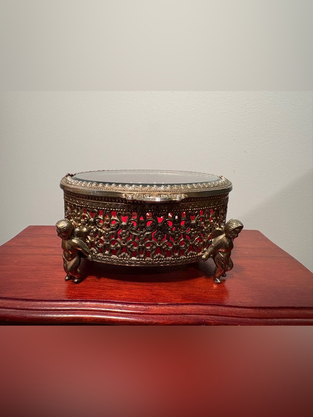 Vintage Cherub Casket Box